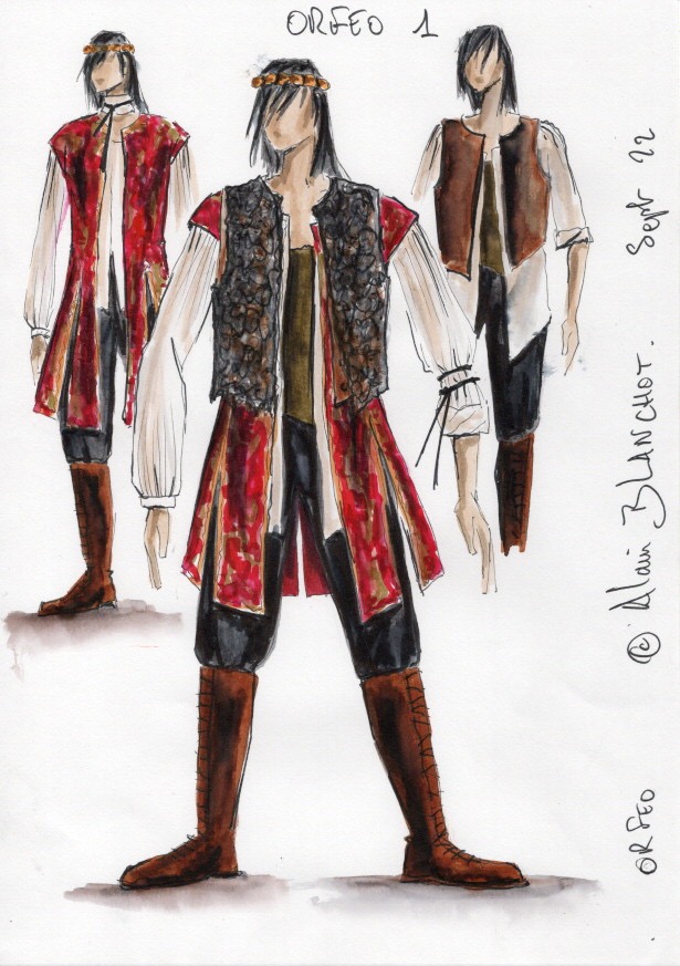 Orfeo Maquettes costumes © Alain Blanchot